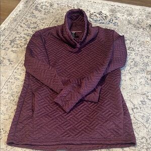 RBX Purple Cowl Neck Sweater with Textured Design
